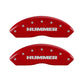 MGP 4 Caliper Covers Engraved Front & Rear Hummer Red finish silver ch