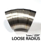 Ticon Industries 4in Dia 1.37D Loose Radius 45Deg Bend 1mm/.039in Pre Welded Titanium Pie Cut - 5pk