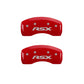 MGP 4 Caliper Covers Engraved Front Acura Engraved Rear RSX Red finish silver ch