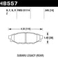 Hawk 08 WRX Rear HPS Street Brake Pads