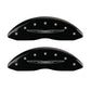 MGP 4 Caliper Covers Engraved Front & Rear Style 2/Chrysler Wing Black finish silver ch