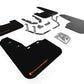 Rally Armor 18-22 Ford Fiesta ST MK8 Black UR Mud Flap w/ Orange Logo