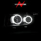 ANZO 2008-2010 Scion Xb Projector Headlights w/ Halo Black