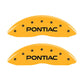 MGP 4 Caliper Covers Engraved Front Pontiac Rear G8 Yellow Finish Black Char 2008 Pontiac G8