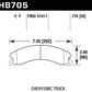 Hawk Chevy/GMC Express/Silverado/Savana/Sierra 15/25/35/4500 SuperDuty Rear Street Brake Pads