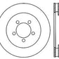 StopTech Power Slot 05-10 Mustang GT V8-4.6L Front Left Drilled Rotor