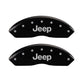 MGP Front set 2 Caliper Covers Engraved Front JEEP Black finish silver ch