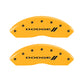 MGP 4 Caliper Covers Engraved F & R Stripes/Dodge Yellow Finish Black Char 2010 Dodge Nitro