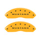 MGP 4 Caliper Covers Engraved Front Mustang - Engraved Rear S197/GT - Yel Finish Blk Characters