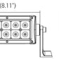 Hella Value Fit 8in Light - 36W Dual Row White Housing Flood Beam - LED
