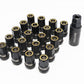 Wheel Mate Muteki HR38 Open End Lug Nuts 12x1.25 Titanium Chrome / Yellow Ring