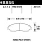 Hawk 09-15 Honda Pilot Performance Ceramic Street Front Brake Pads