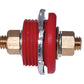 Moroso Thru-Panel Connector - Red - Single