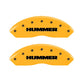 MGP 4 Caliper Covers Engraved Front & Rear Hummer Yellow Finish Black Char 2010 Hummer H3T