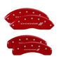 MGP 4 Caliper Covers Engraved Front Block/Challenger Engraved Rear Vintage Style/RT Red fnsh slvr ch