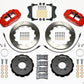 Wilwood Narrow Superlite 6R Front Hat Kit 12.88in Red 06-12 Volkswagen GTI w/ Lines