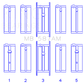 King NISSAN L20B, Z20, Z22, Z24 (Size STD) Crankshaft Main Bearing Set