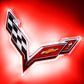 Oracle Corvette C7 Rear Illuminated Emblem - Dual Intensity - Red
