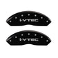 MGP 4 Caliper Covers Engraved Front & Rear i-Vtec Black finish silver ch