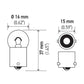 Hella Bulb 67 12V 8W 4CP BA15s G6