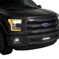 Putco 15-17 Ford F-150 - SS Black Punch Design w/ 10in Luminix Light bar Bumper Grille Inserts