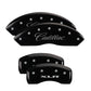 MGP 4 Caliper Covers Engraved Front & Rear MGP Black Finish Silver Char 2019 GMC Arcadia