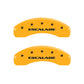 MGP 4 Caliper Covers Engraved Front & Rear Escalade Yellow finish black ch