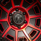 ICON Victory 17x8.5 5x4.5 0mm Offset 4.75in BS Satin Black w/Red Tint Wheel