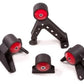 Innovative 07-13 Mitsubishi Evolution 4B11T Black Steel Mounts 95A Bushings