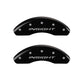 MGP Front set 2 Caliper Covers Engraved Front Insight Black finish silver ch
