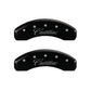 MGP 4 Caliper Covers Engraved Front & Rear Cursive/Cadillac Black finish silver ch