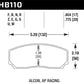 Hawk AP CP5200 Caliper HP+ Street Brake Pads