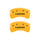 MGP 4 Caliper Covers Engraved Front & Rear Mopar Yellow Finish Black Char 2004 Chrysler Crossfire