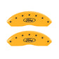 MGP 4 Caliper Covers Engraved Front & Rear Oval logo/Ford Yellow finish black ch