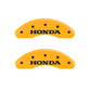 MGP 4 Caliper Covers Engraved Front Honda Engraved Rear H Logo Yellow finish black ch