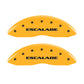 MGP 4 Caliper Covers Engraved Fr Escalade Rear EXT Yellow Finish Blk Char 2003 Cadillac Escalade ESV