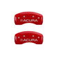 MGP 4 Caliper Covers Engraved Front & Rear Acura Yellow finish black ch