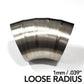 Ticon Industries 3in Welded Pie Cuts 1.6D Loose Radius 45 Deg Bend 1mm/.039in- 5pk