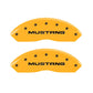 MGP 4 Caliper Covers Engraved Front Mustang Rear Pony Yellow Finish Black Char 2004 Ford Mustang