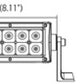 Hella Value Fit 8in Light - 36W Dual Row White Housing Flood Beam - LED
