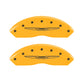 MGP 4 Caliper Covers Engraved Front & Rear Style 2/Chrysler Wing Yellow finish black ch