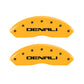 MGP 4 Caliper Covers Engraved Front & Rear Denali Yellow Finish Black Char 2017 GMC Acadia