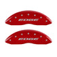 MGP 4 Caliper Covers Engraved Front & Rear EDGE/2015 Red finish silver ch