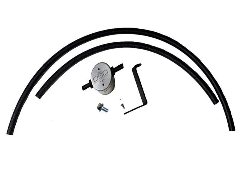 J&amp;L 16-23 Infiniti Q50/Q60 3.0T Oil Separator 3.0 Driver Side - Clear Anodized