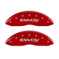 MGP 4 Caliper Covers Engraved Front & Rear Envoy Red finish silver ch