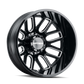 Mayhem 8107D Cogent Dually 20x8.25 / 8x200 BP / -192mm Offset / 142mm Hub Blk w/ Milled Spokes Wheel
