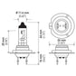 Hella Bulb H7 12V 55W Px26D T4625 +50
