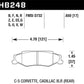 Hawk 04-09 Cadillac XLR / 97-11 Chevrolet Corvette DTC-60 Race Rear Brake Pads
