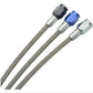 Fragola -2AN Brake Line w/ -3AN Blue Alum. Nuts 48in