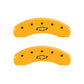 MGP 4 Caliper Covers Engraved Front & Rear Bowtie Yellow Finish Black Char 2005 Chevrolet Astro